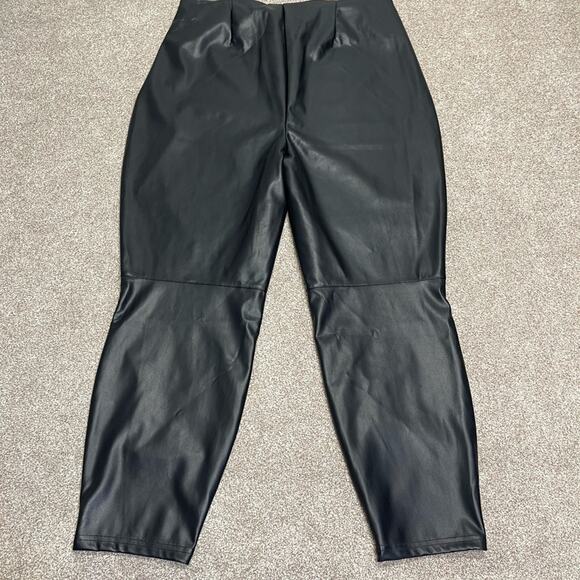 Fabletics Womens Vegan Leather Legging sz 3XL High Rise Black stretch pants - Picture 3 of 11